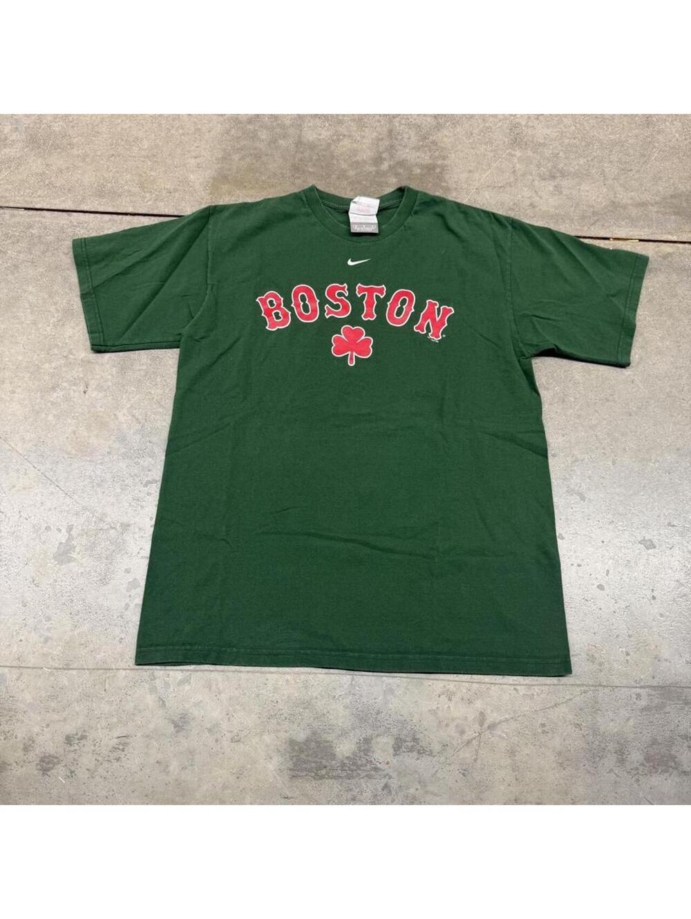 vintage boston red sox nike center swoosh clover shirt size medium